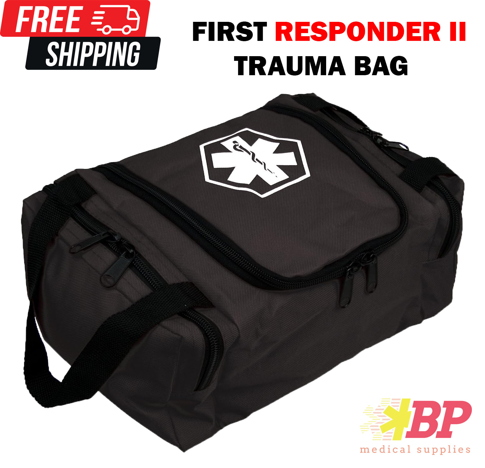 Dixie EMS Dixigear Empty First Responder II Bag – Tactical Black