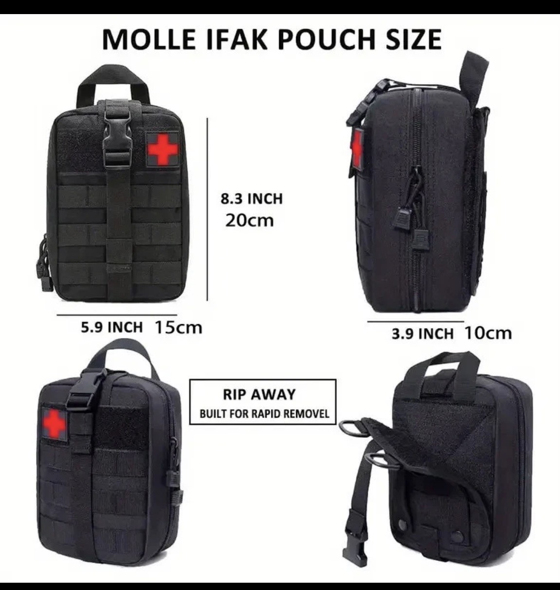 FULLY STOCKED Trauma First Aid Kit Medical EMT Bag Emergency Survival Molle IFAK