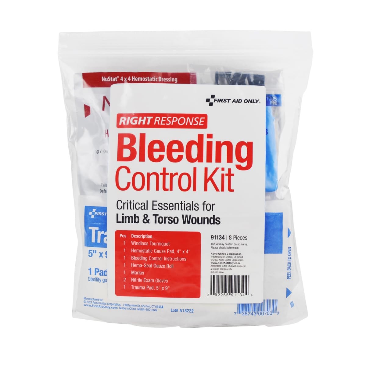 Bleeding Control Kit With Tourniquet Portable First Aid Emergency Essential