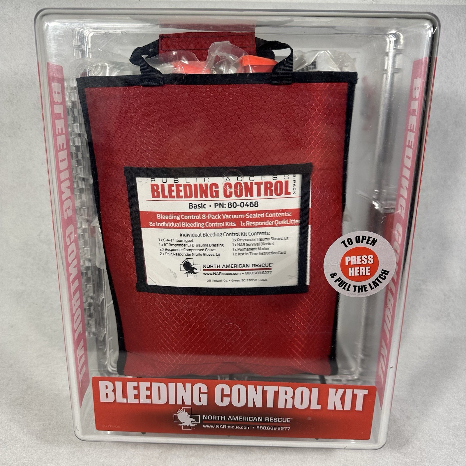 North American Rescue NAR Public Access Bleeding Control 8-Pack Kit 80-0468