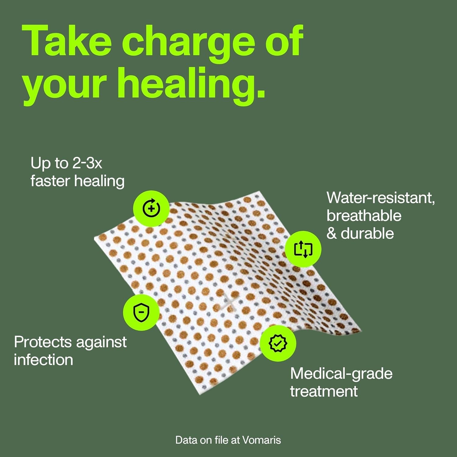 3-Pack Bioelectric Bandage & Hydrogel for Quick Wound Healing, 6" x 6" Size