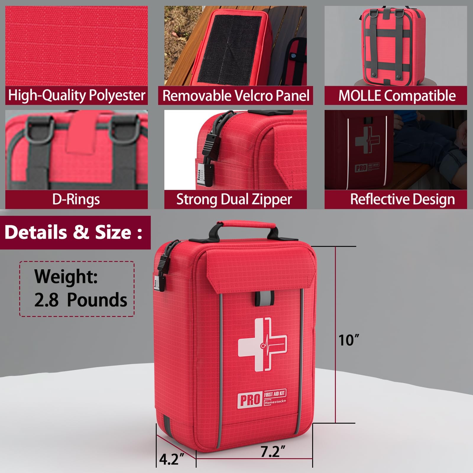 Upgrade – Comprehensive First Aid Kit with Labelled Compartments,