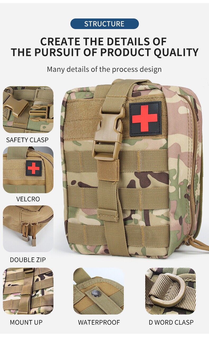 FIRST AID KIT BAG EMERGENCY MEDICAL TRAVEL HOME CAR TAXI WORKPLACE BOX US STOCK