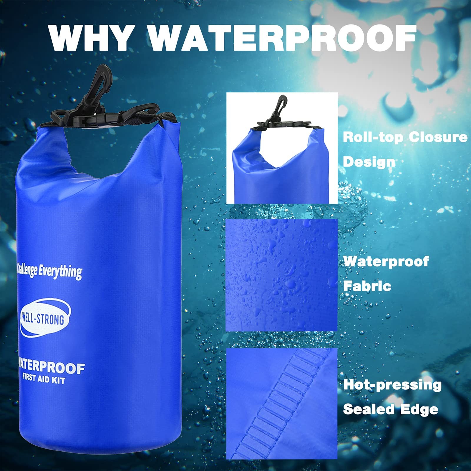 Waterproof Boat First Aid Kit Emergency Outdoor Blue