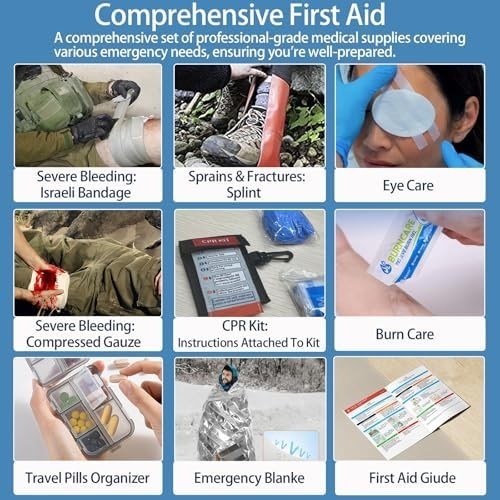 Professional Trauma First Aid Kit – Military-Grade Labelled Compartments & MOLLE