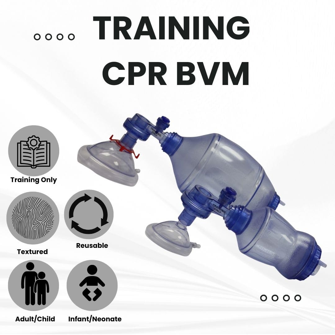 CPR Training BVM Bag Valve Mask Adult Child Kit