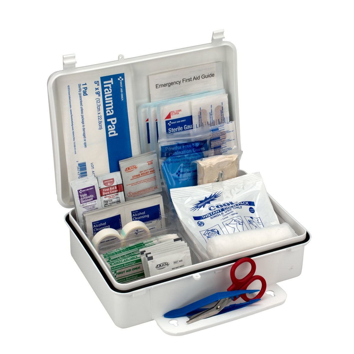 First Aid Only 6082 25-Person Emergency Kit for Office, Home, White