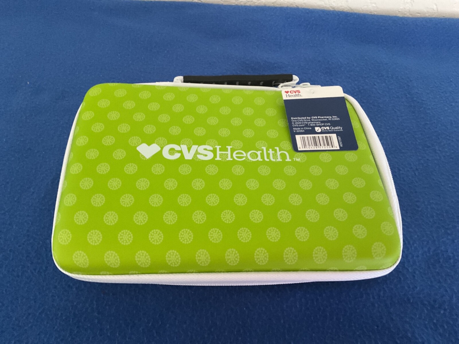 NWT CVS Health Build Your Own First Aid Case Lime Green 9.25” X 6.5” X 2.5”