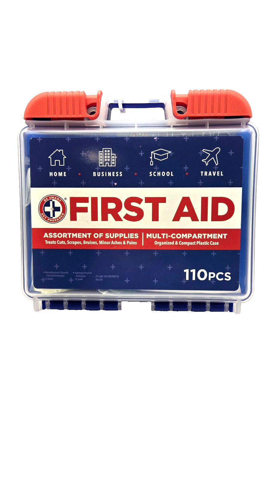 BE SMART GET PREPARED 110 Piece First Aid Kit