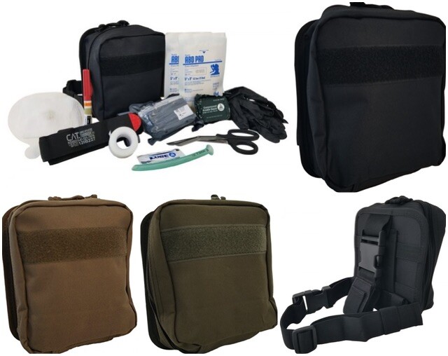 ELITE FIRST AID Enhanced IFAK Kit LvL-2 STOCKED Tactical Trauma Medic Set