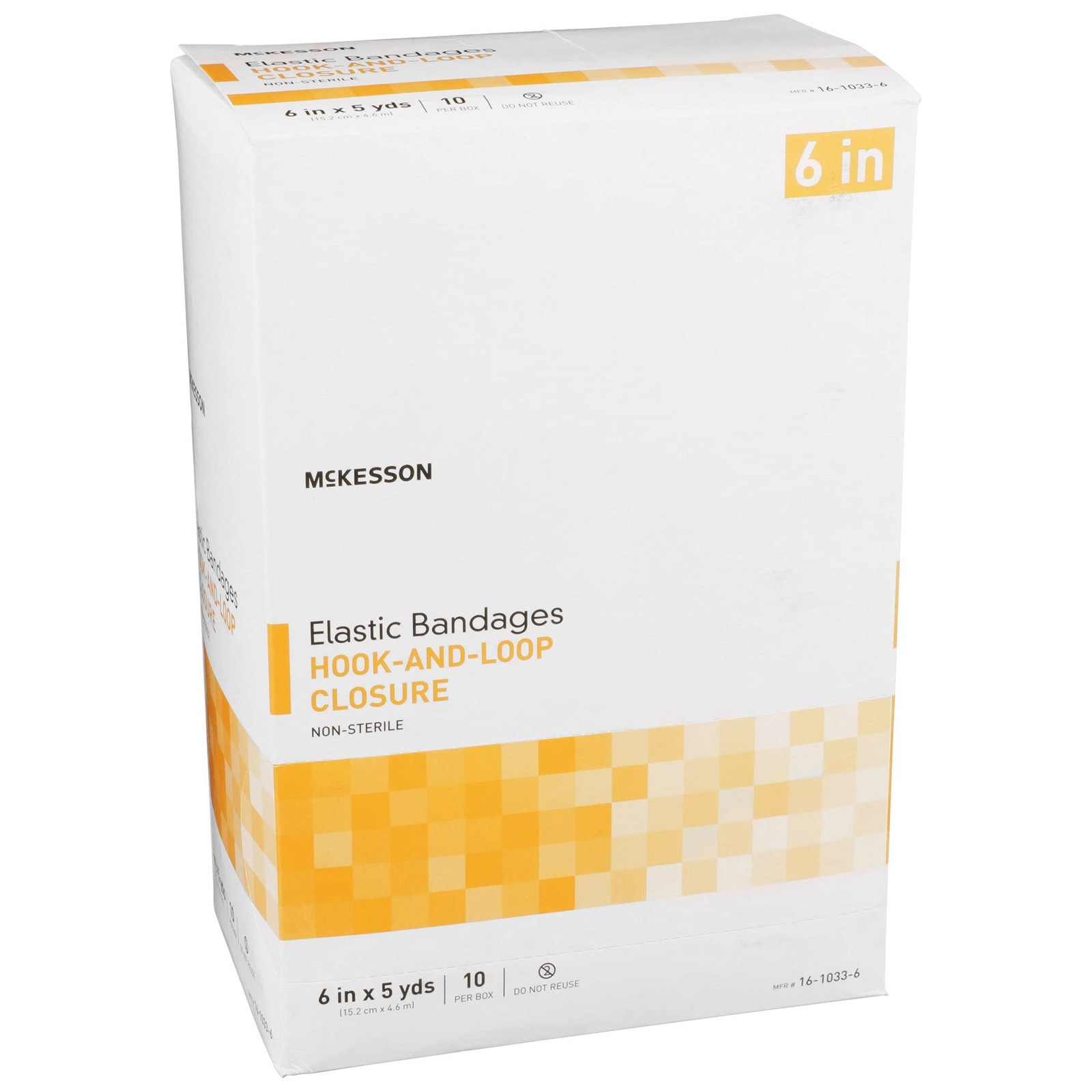 McKesson Elastic Bandages, Non-Sterile, Hook 6 Inch X 5 Yard ( 10 ct), Tan