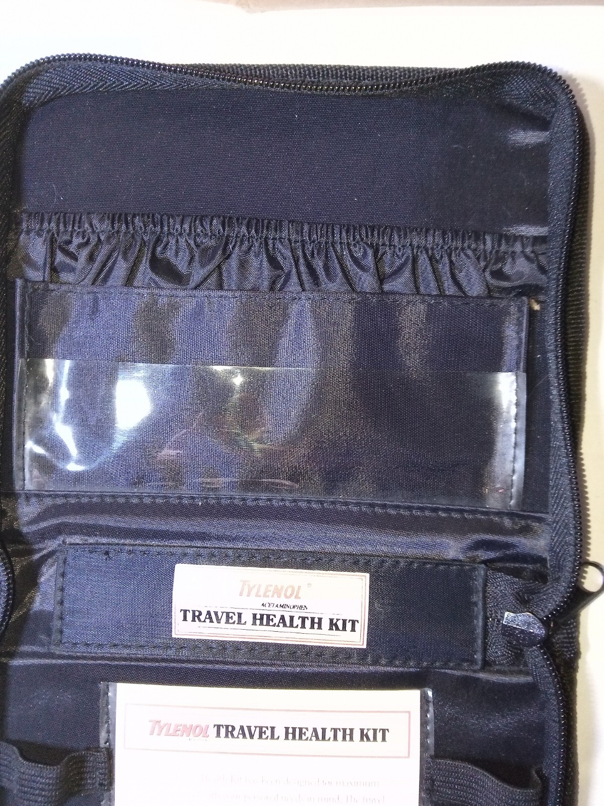 Tylenol Travel Health Kit With Storage Pouches And 5 Empty Bottles