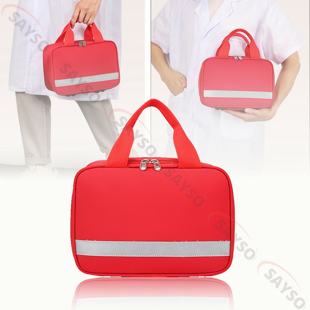 Red First Aid Kit Oxford Cloth Portable Travel Storage Emergency Kit Tote Bag