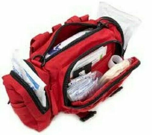 ELITE FIRST AID Rapid Response Bag STOCKED Tactical Medic Trauma Kit Bag RED
