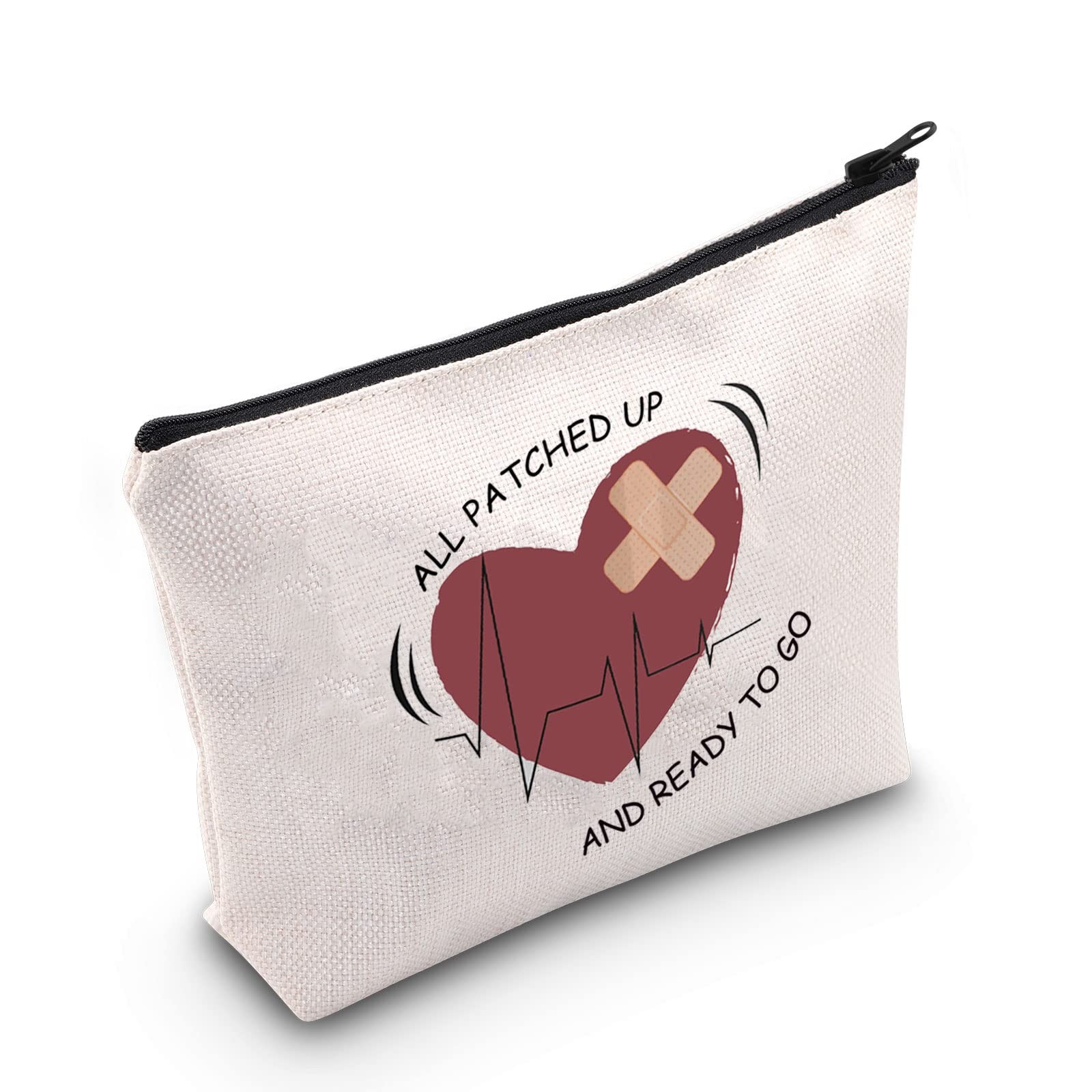 POFULL Heart Warrior Cosmetic Bag – Open Surgery All Patched up bag