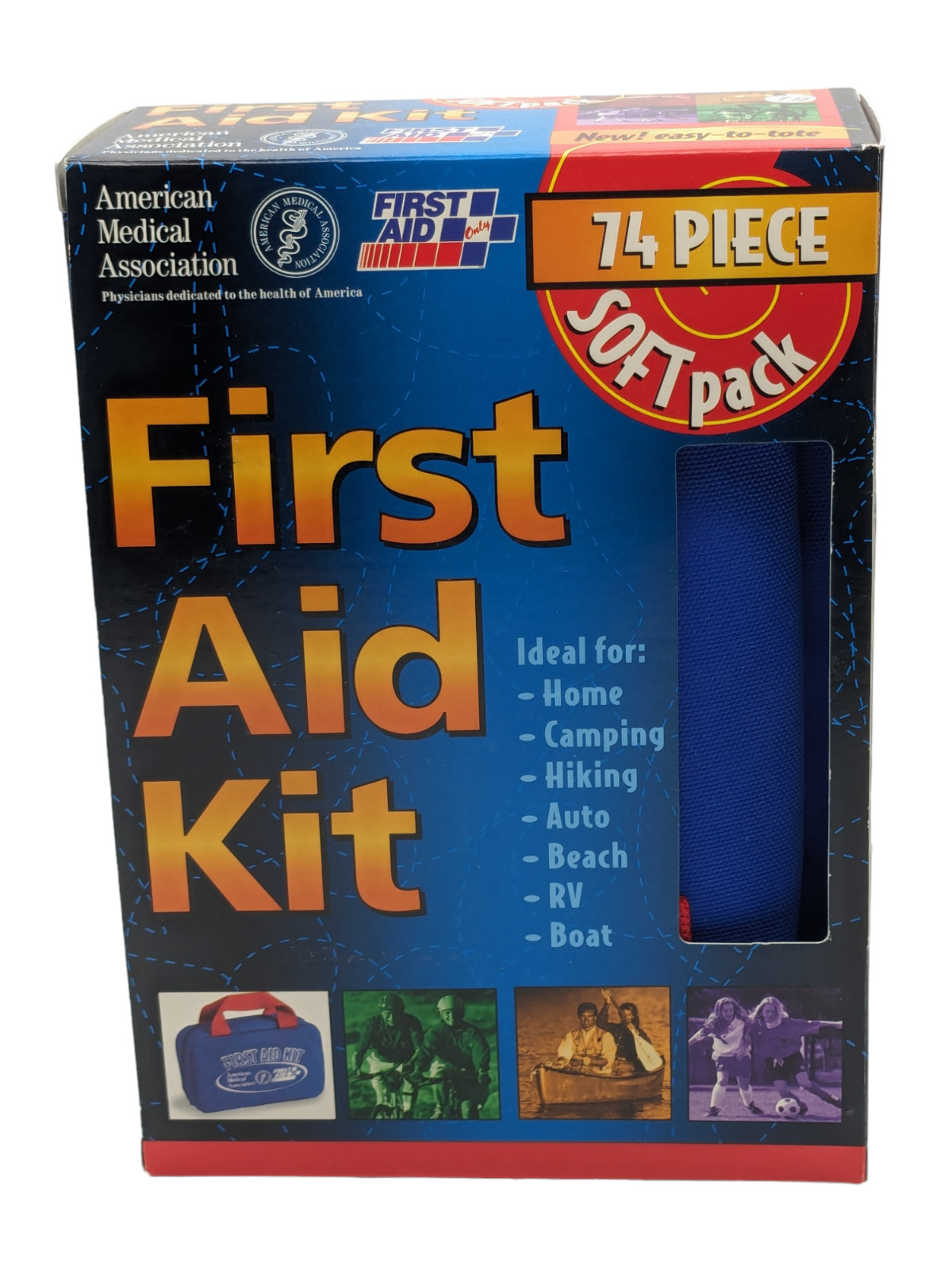 Survival First Aid 74 Piece Kit Pocket Sized Pouch, Lightweight NEW-Free Ship.