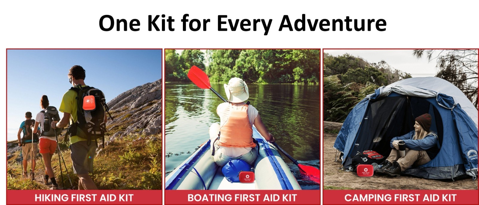 All-in-One Compact First Aid Kit with Waterproof Hard Shell Case – 100 pieces