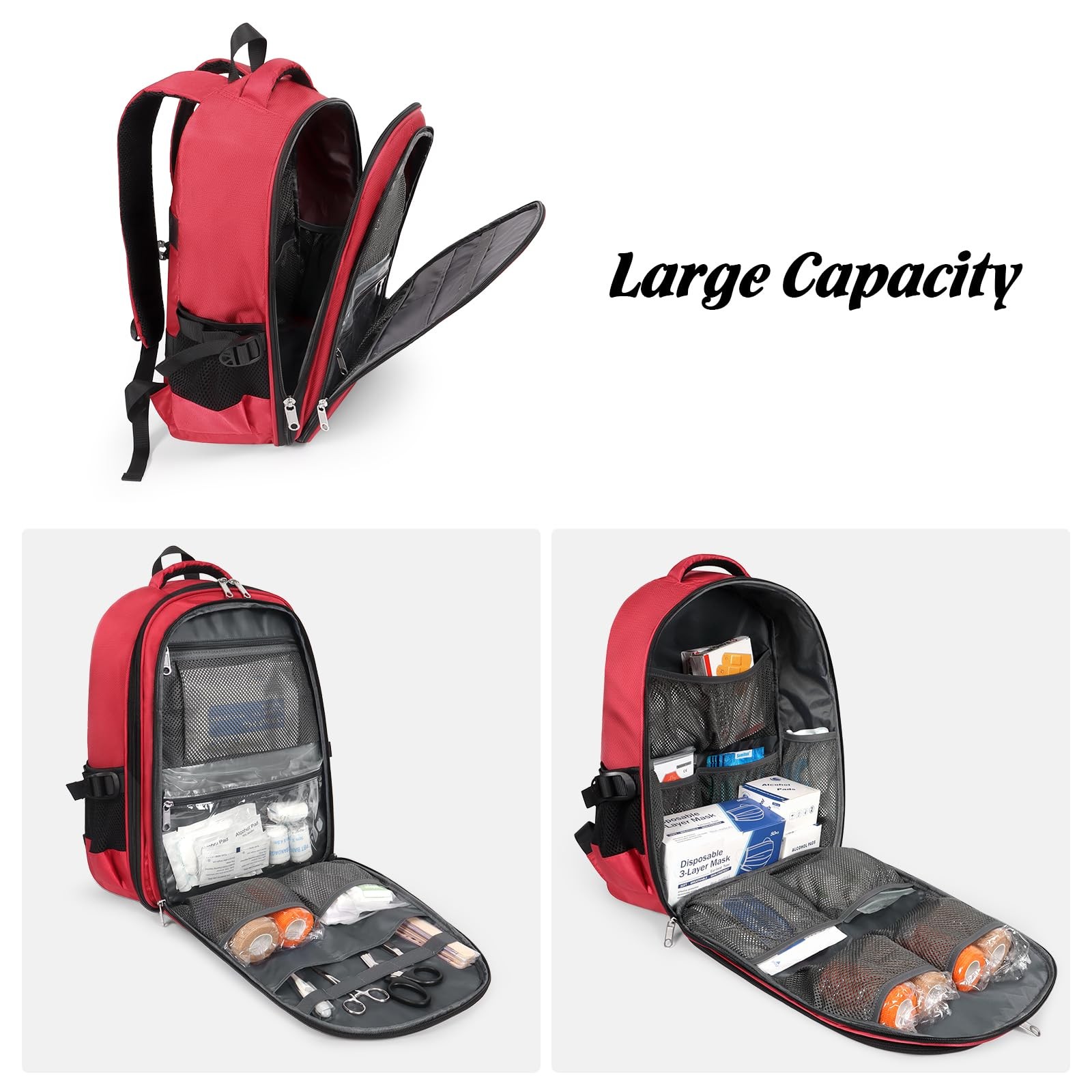Gatycallaty First Aid Backpack Emergency Medicine Bag Empty Survival Trauma B…