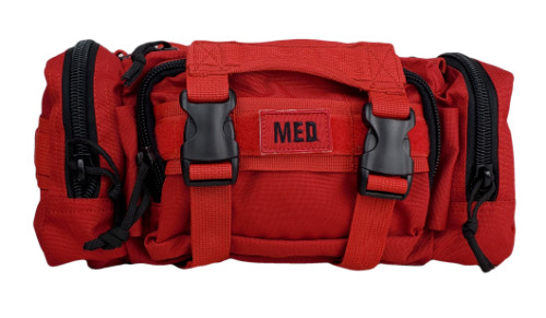 ELITE FIRST AID Rapid Response Bag STOCKED Tactical Medic Trauma Kit Bag RED