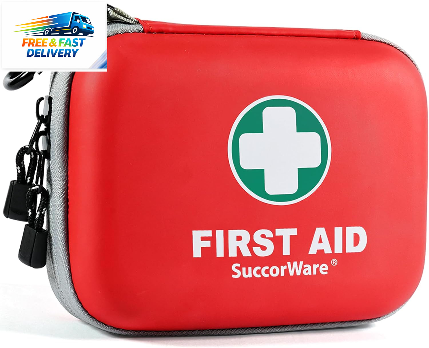150 Pieces Mini First Aid Kit – Small Medical Kit with Hard Shell – Emergency Fi