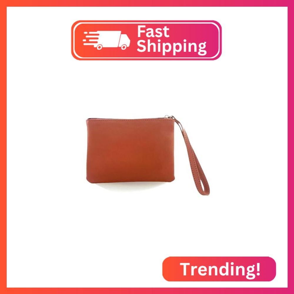 4.5 x 6.5 Clutch Stadium Approved, Leather Coin Purse for Women Wristlet Money P