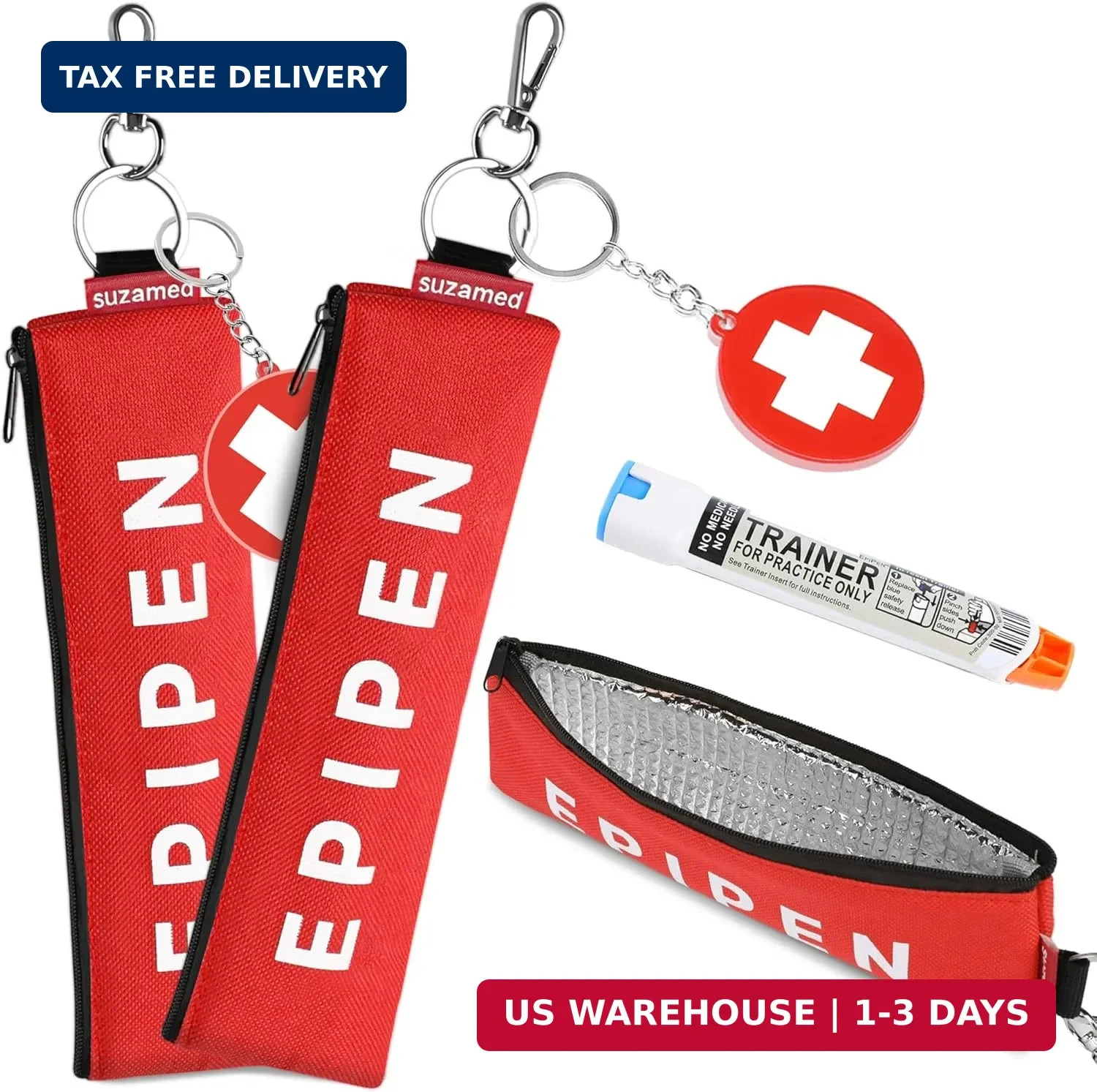 Portable EpiPen Carry Case, Insulated Emergency Medical Bag Maintain Med effecti