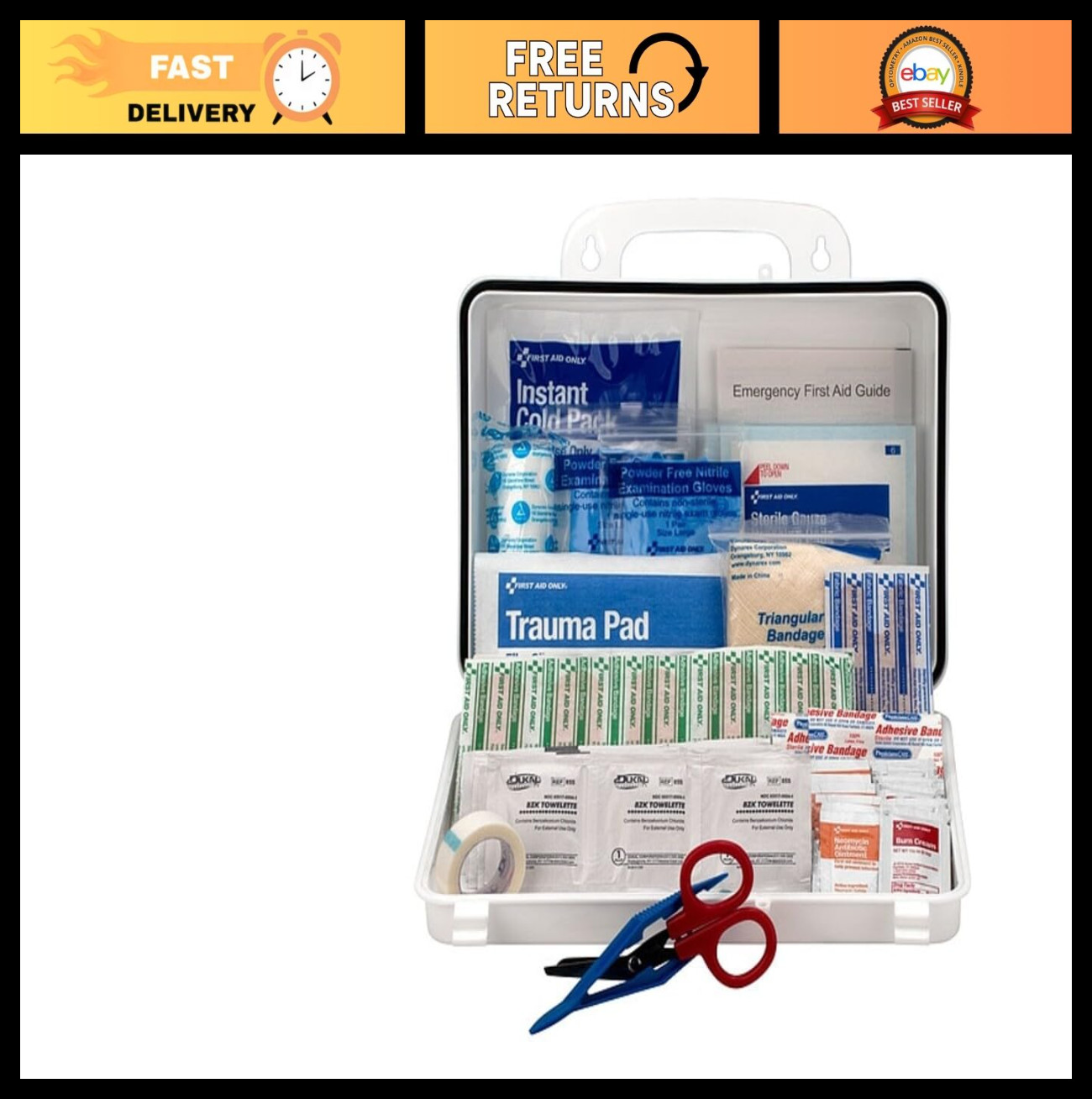 25-Person OSHA Compliant First Aid Kit for Construction, Office, Home – 178 Piec