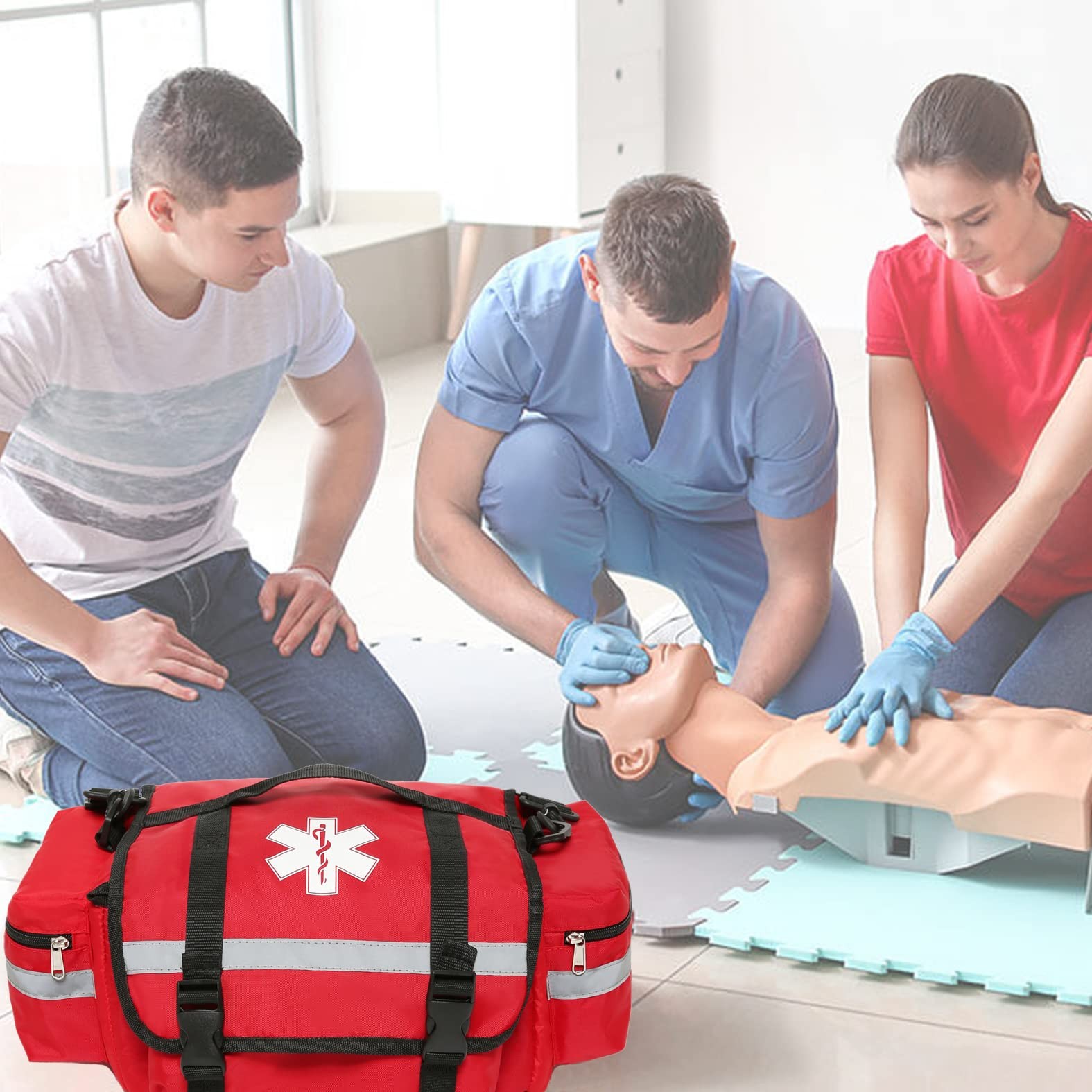 First Aid Bag Empty Trauma Medical Bag for Emergency First Responder Bag Organiz