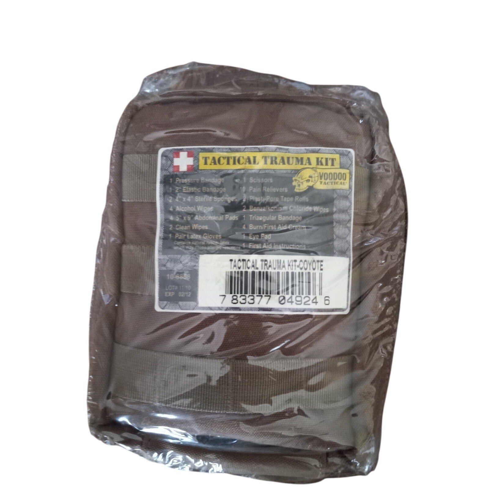 Voodoo Tactical 10-8858 Trauma Kit – Coyote – MOLLE First Aid Emergency Kit