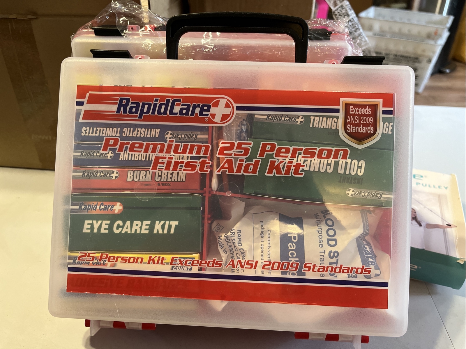 Rapid Care Premium 25 Person First Aid Kit With Carrying Case