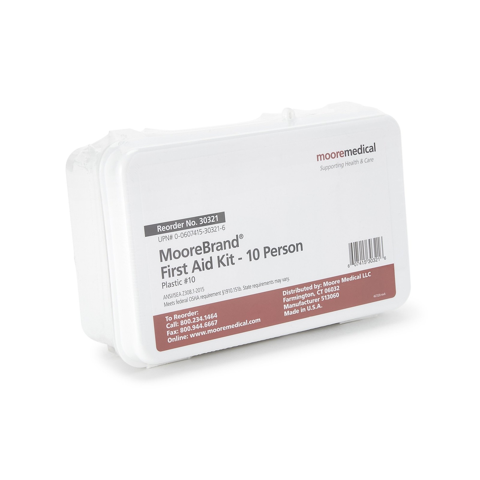 McKesson 10 Person Wall Mount First Aid Kit Plastic Case