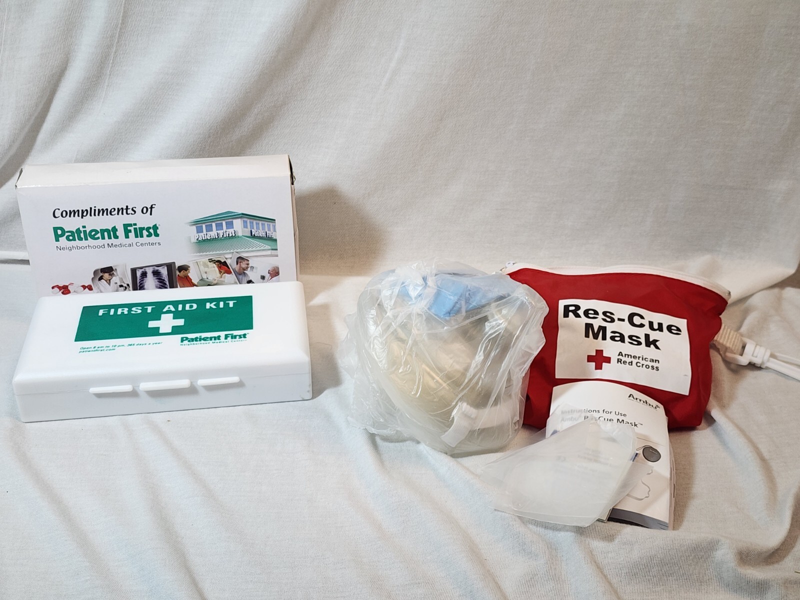 American Red Cross Res-Cue Mask (First Aid) & First Aid Kit ~ New