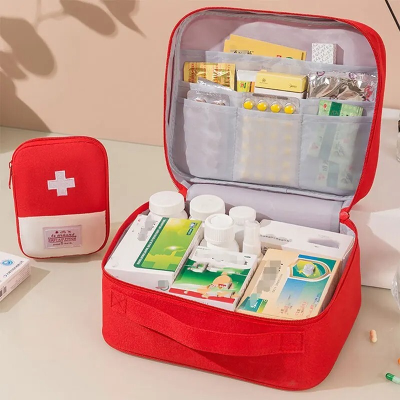 6Pcs Waterproof Portable First Aid Medicine Storage Bag Large Emergency Kit