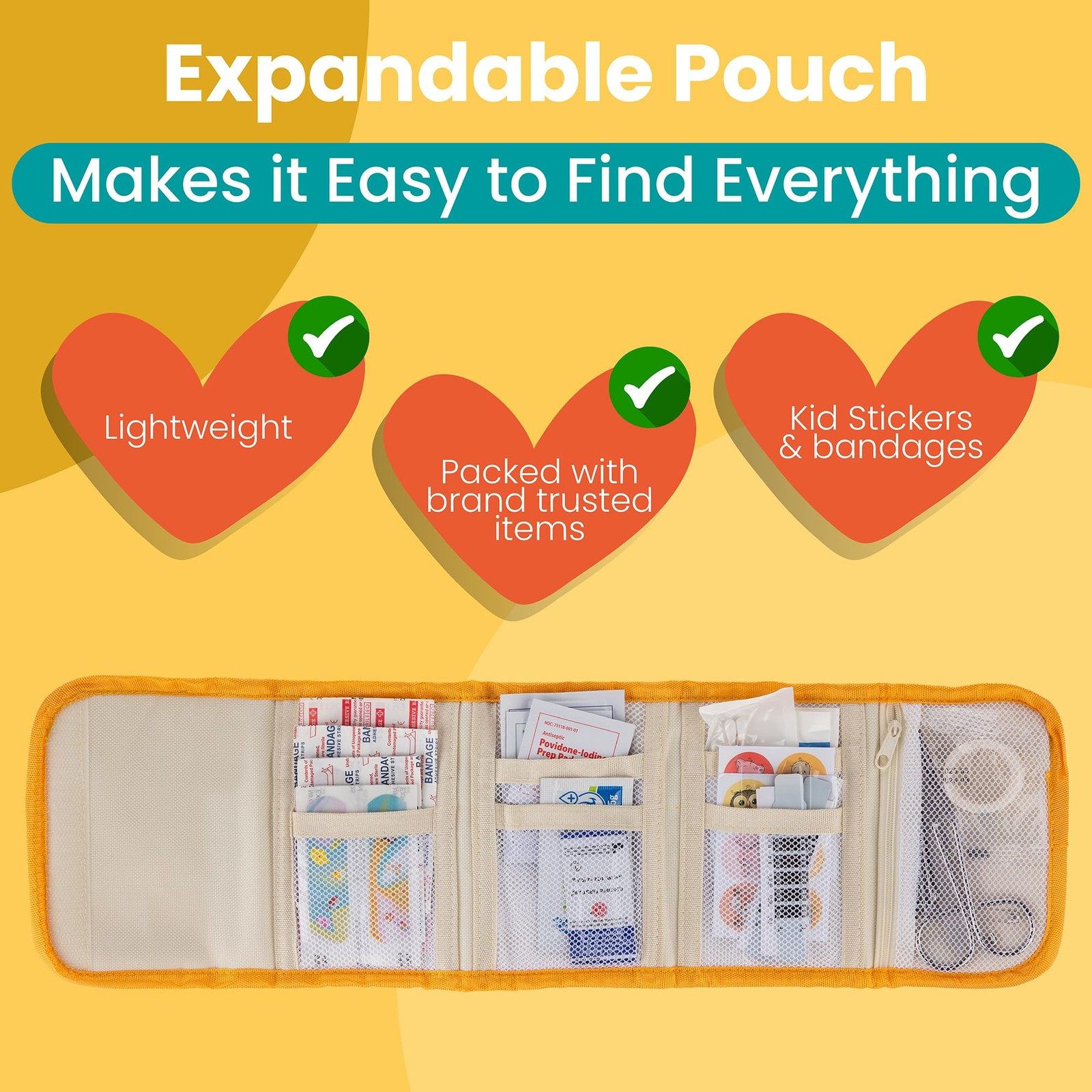 Kids First Aid Kit – 75-Piece Travel First Aid Kit for Toddlers and Babies, T…