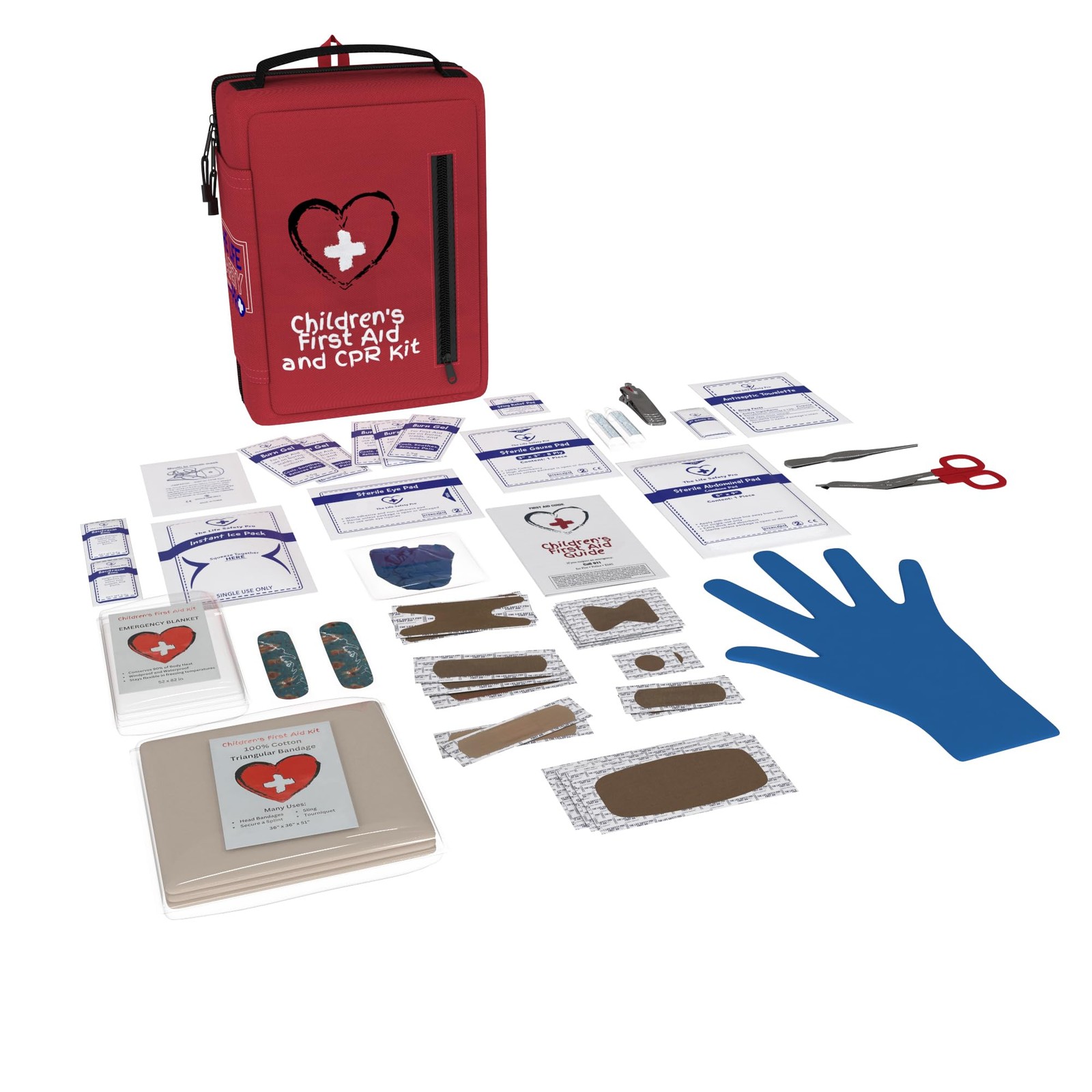 Portable First Aid Kit for Kids with CPR Shield – Ideal for Home, Car, School…