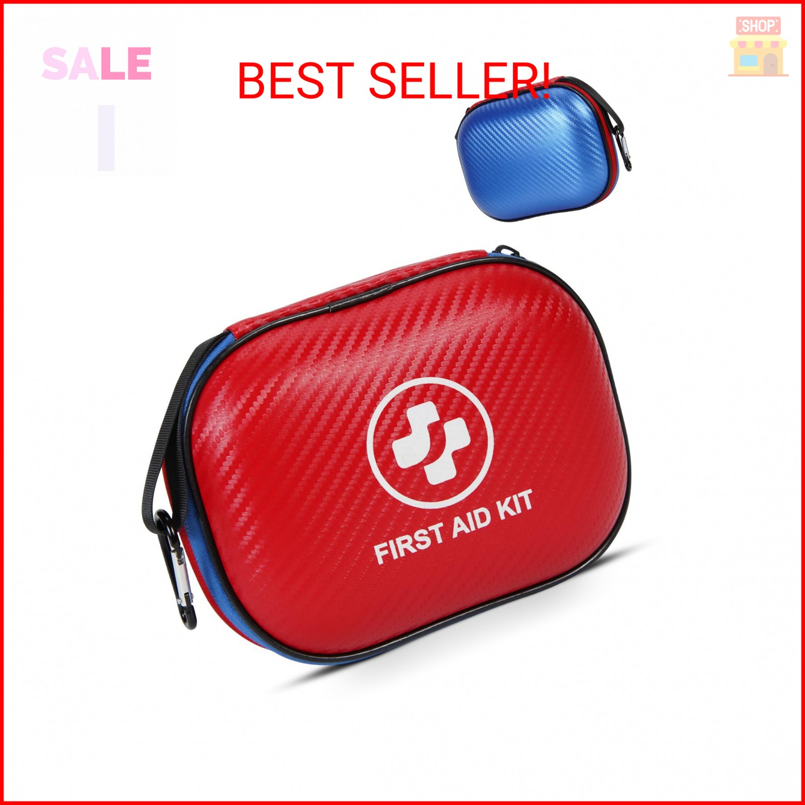 Small First Aid Kit – 185 Pieces Waterproof Emergency Kit for Home, Car, Office,