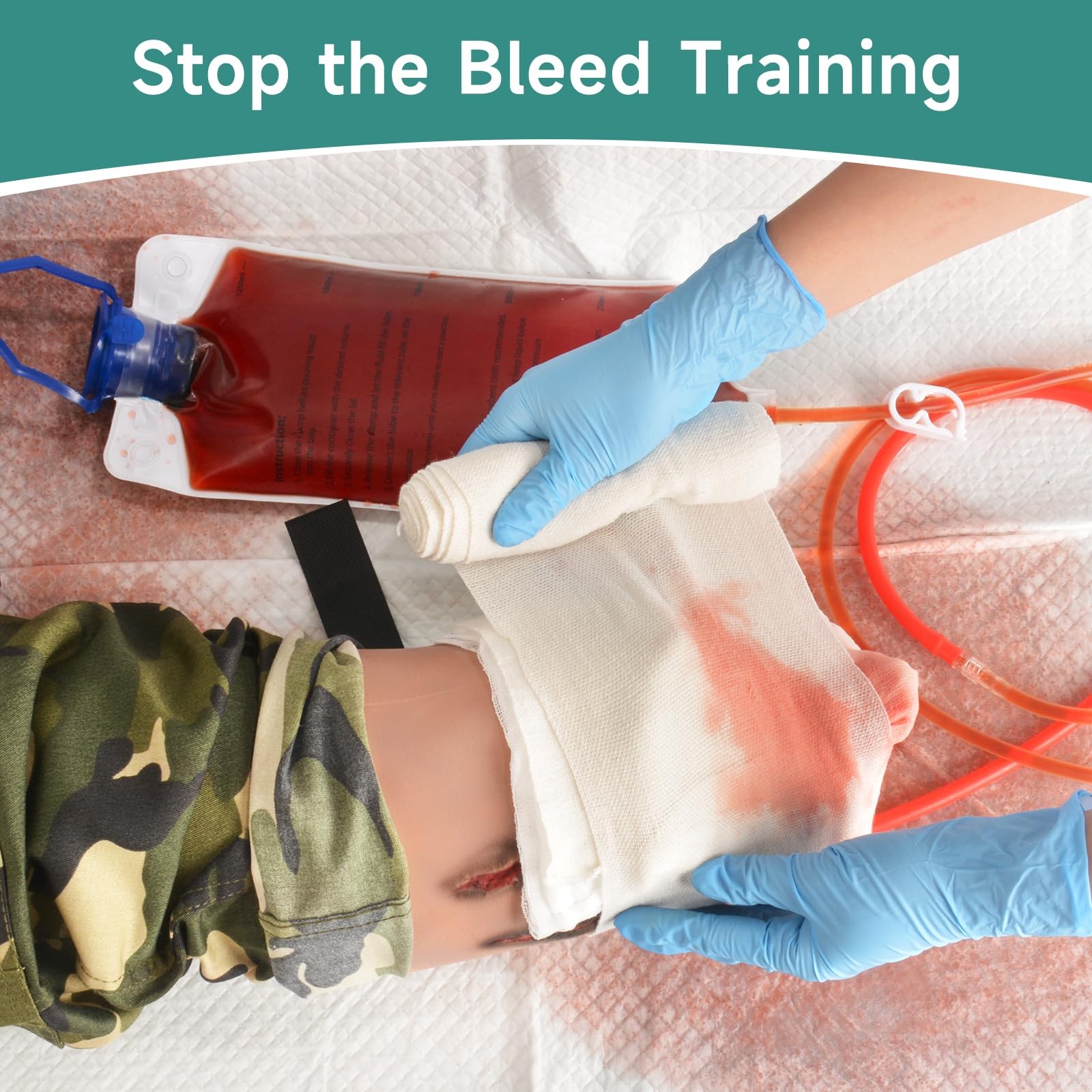 Wound Packing Trainer Kit, Stop The Bleeding Kit for hemostasis Training, Wea…