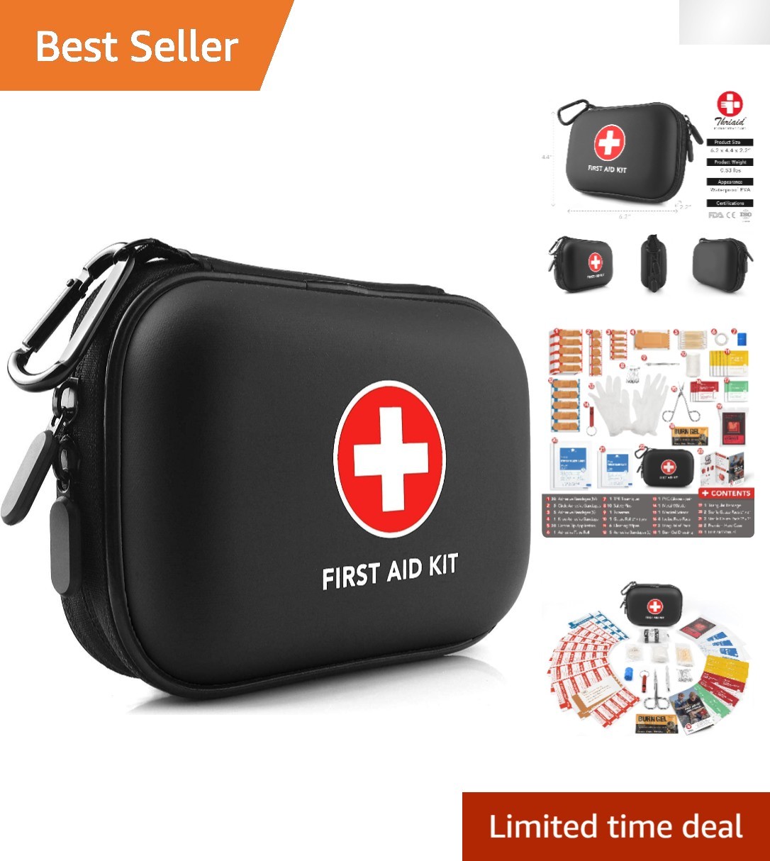 All-in-One Mini First Aid Kit with 100 Supplies – Perfect for Camping Trips