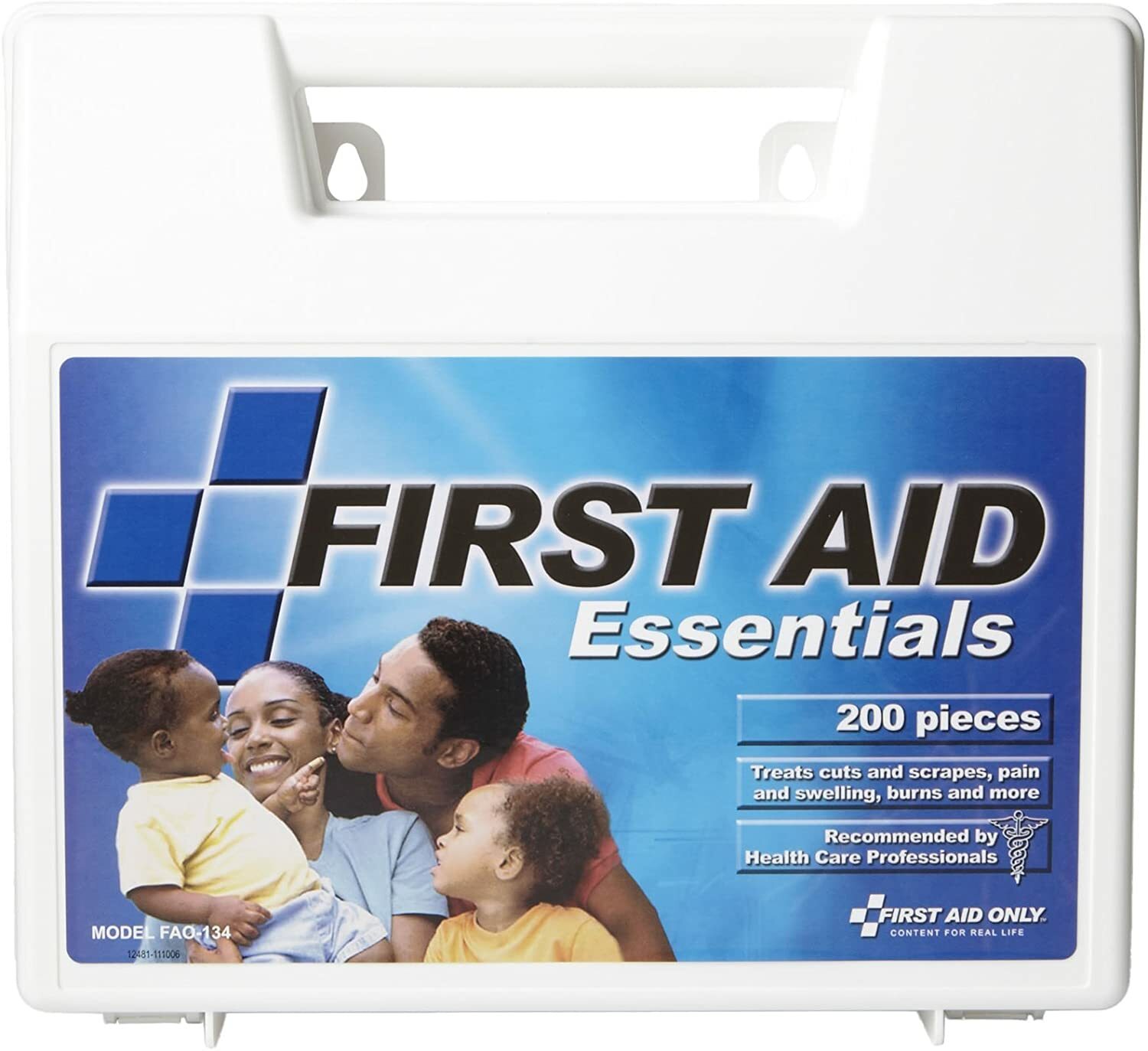 First Aid Only 200 Piece All Purpose Kit – Large Plastic Case