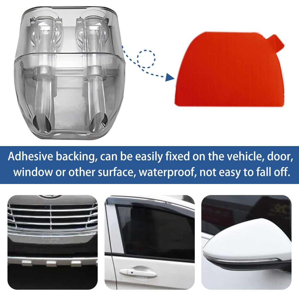Xiaokeis 6 Pack Deer Whistles for Car, ABS Self-Adhesive Transparent