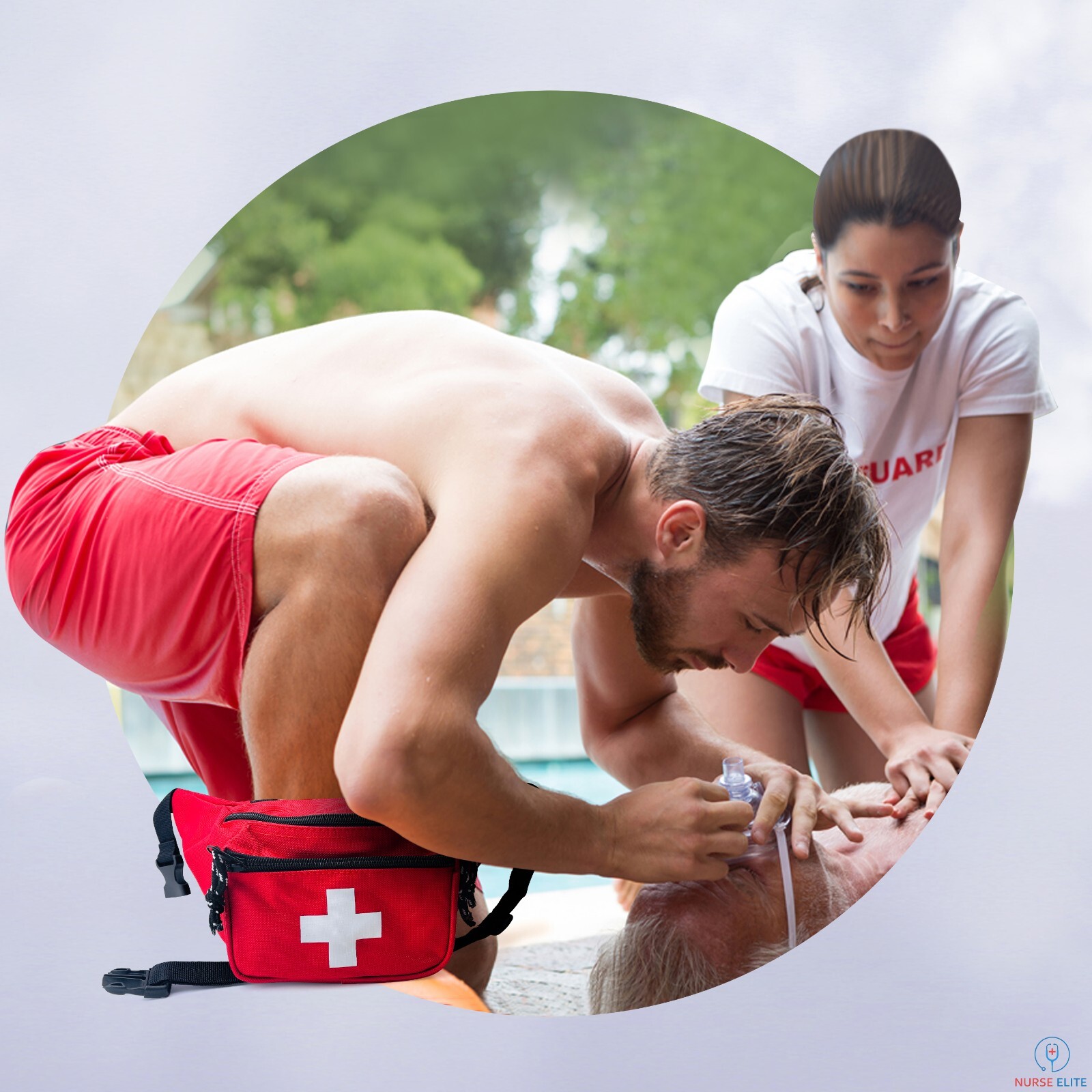 NURSE ELITE Fanny Pack – Waist Pack for Lifeguard and First Aid