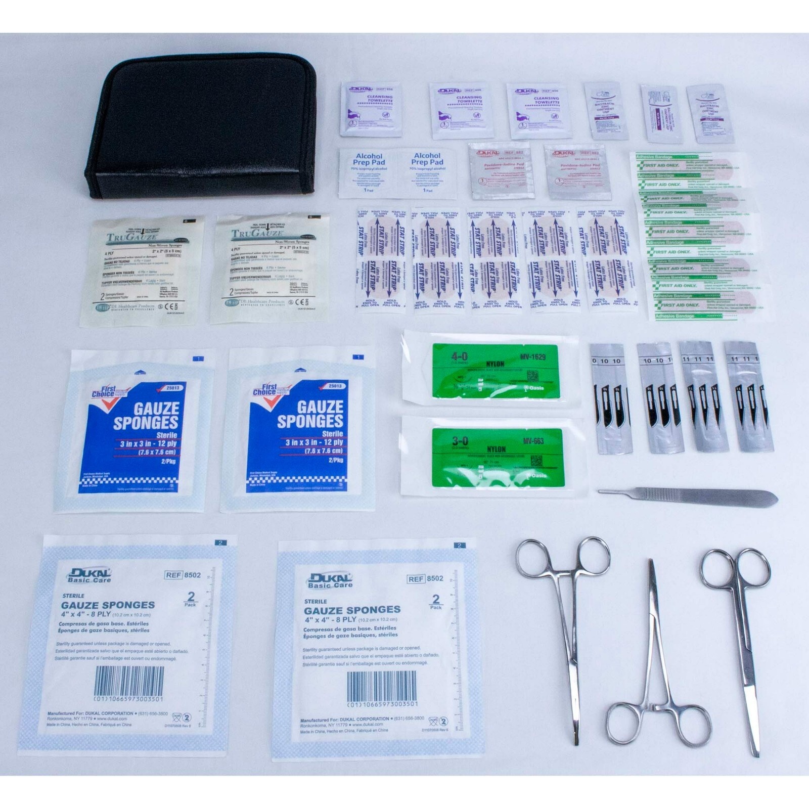 Military Surgical Suture Kit, Suture Set W/Scalpel, 37 Piece Kit