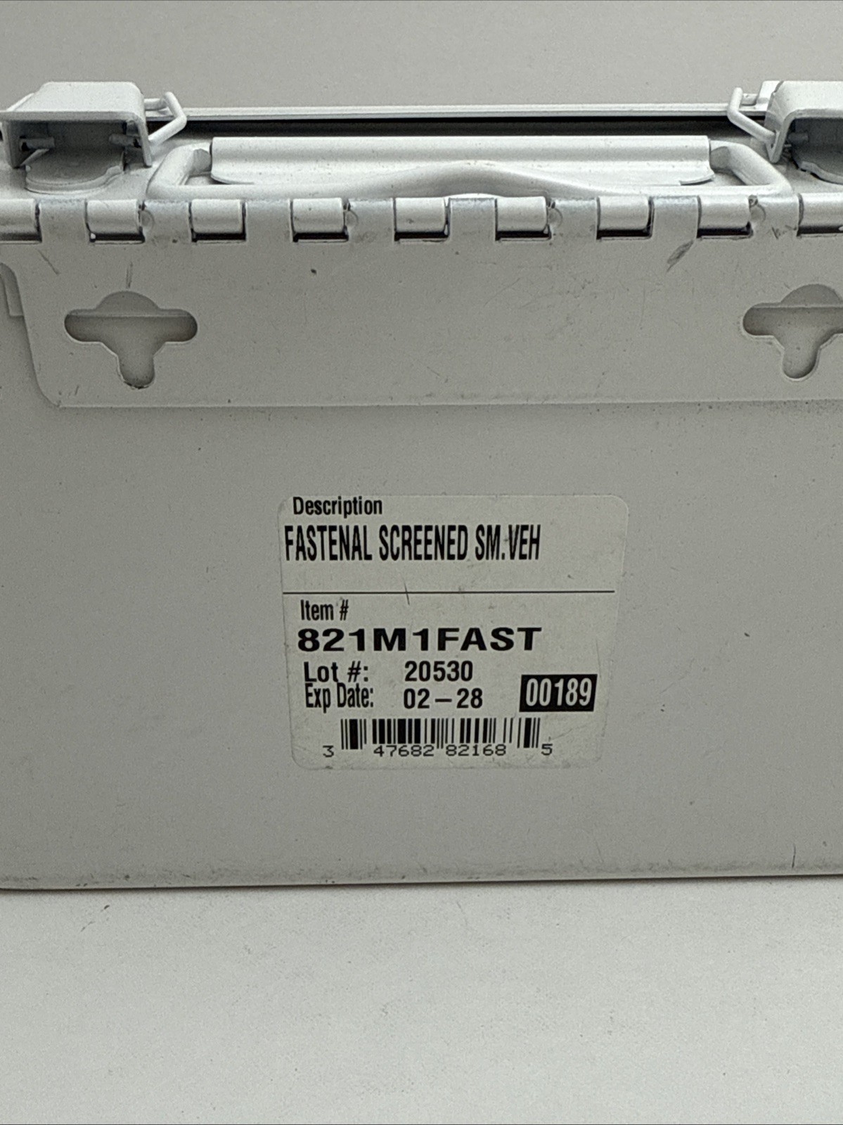 Fastenal Small Vehicle First Aid Kit – EXP 02/2028 – Metal Container