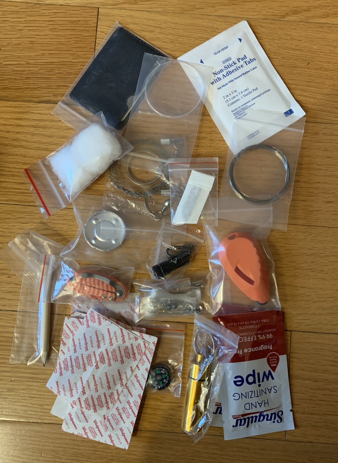 V NIVES Survive First Aid Kit Essential Items O-Ring Sealed Orange Box FREE SHIP
