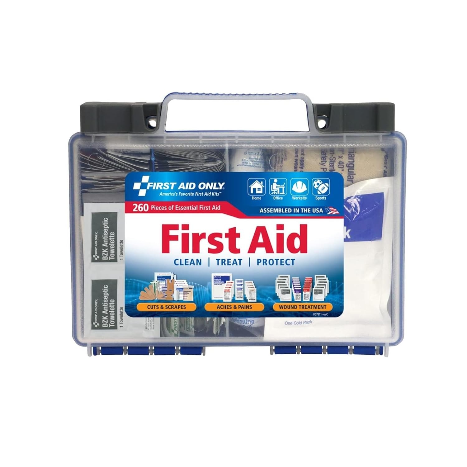 First Aid Only 91248 OSHA-Compliant First Aid Kit, All-Purpose 50-Person Emergen