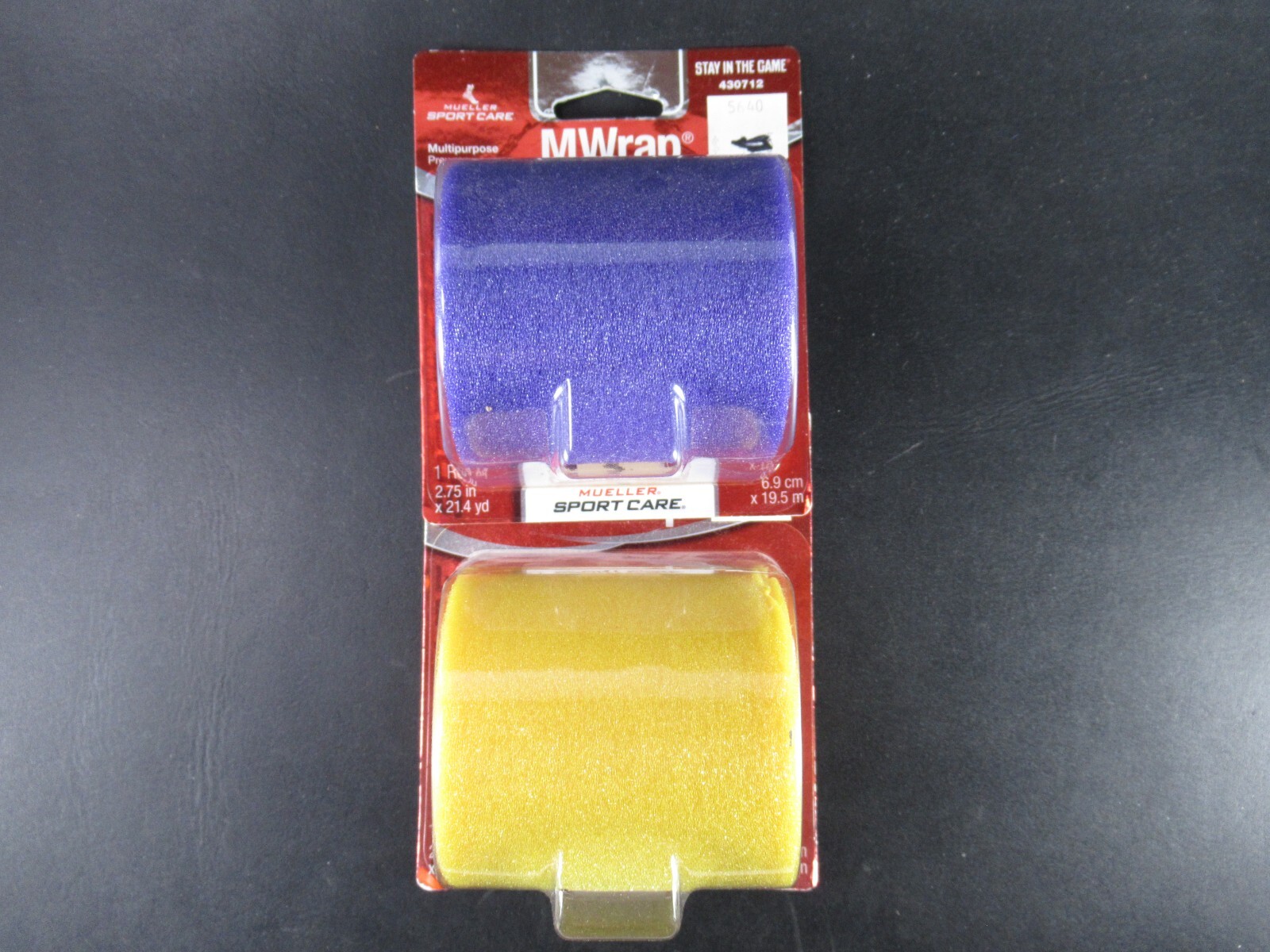 Mueller Sport Care MultiPurpose Prewrap, MWrap, 2pk, Purple/Yellow, New (D, JB)