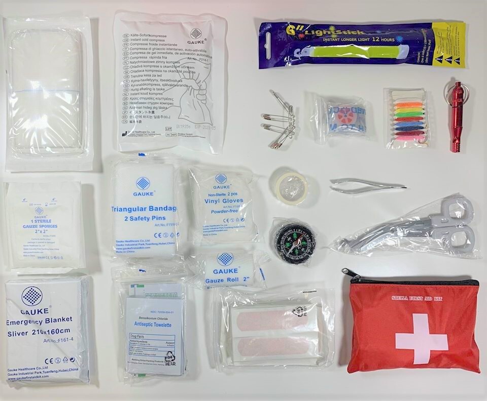 First Aid Kit 150+ Pieces | Home Auto Work Travel Sports