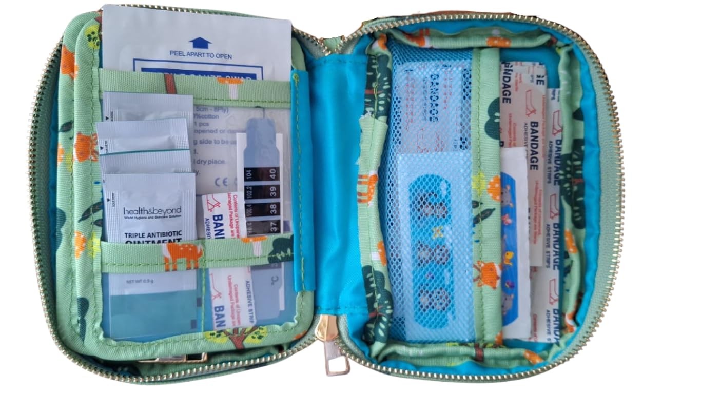 Travel First Aid Kit for Kids and Adults – 142 Pc. Includes Reusable Bag, Whi…