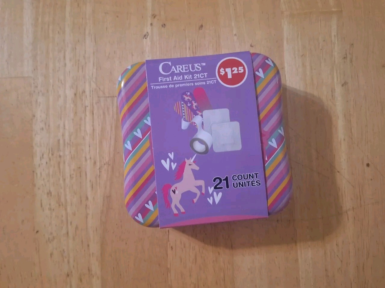 Careus First Aid Kits 21 Pieces – Unicorn Design Metal Box Brand New