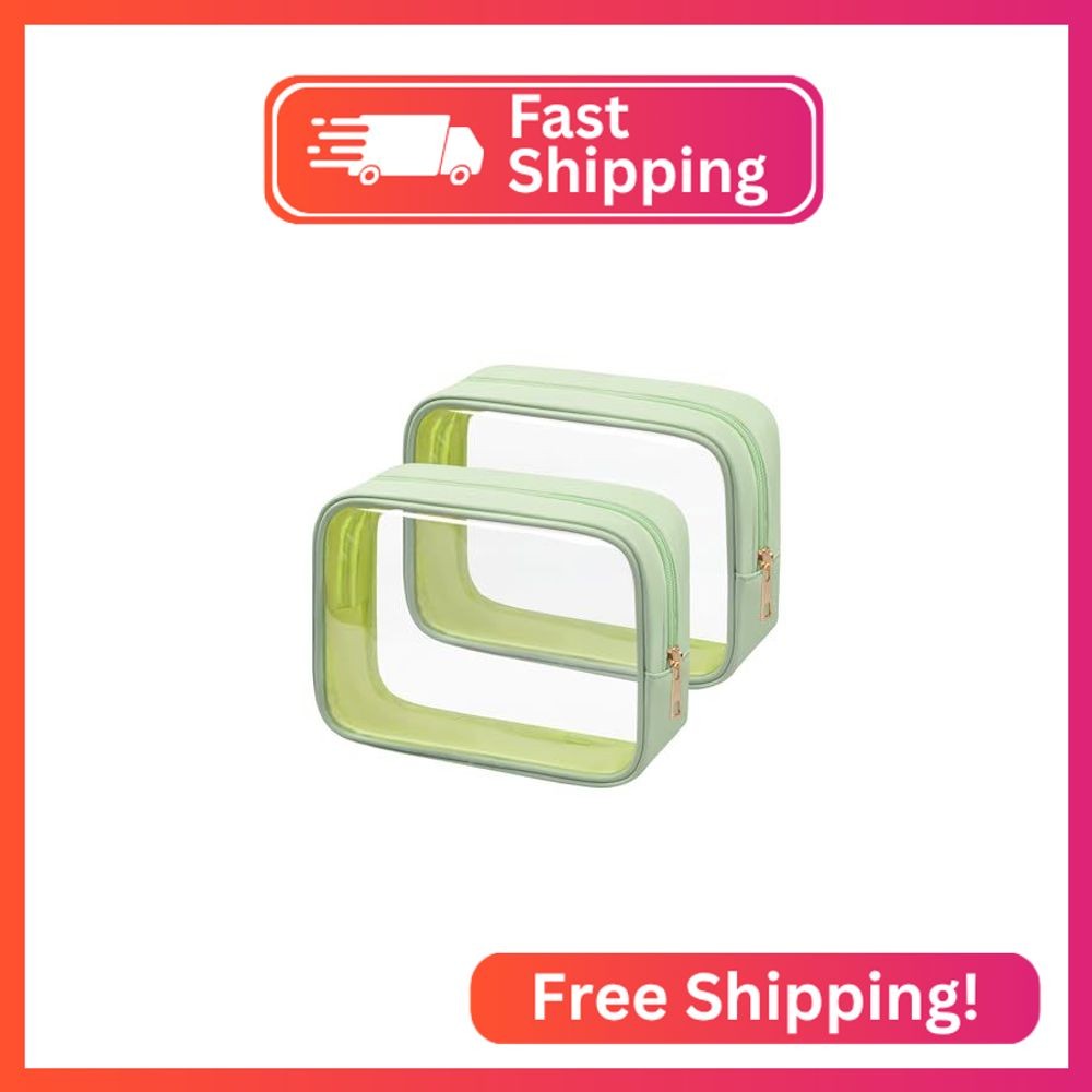 Ebbniur TSA Toiletry Bag Clear Makeup Bag Travel Essentials Cosmetic Bag for Men